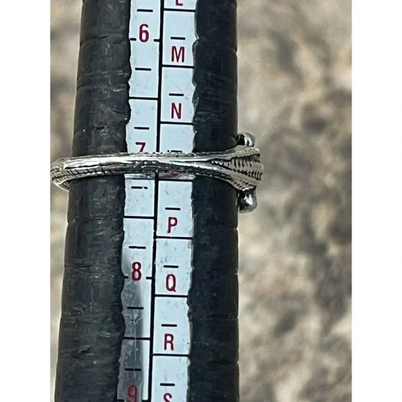 Goth Ring Lot Of 5 Silver Tone Costume Rings Octopus Snake Alligator Lot #3 - Picture 10 of 14